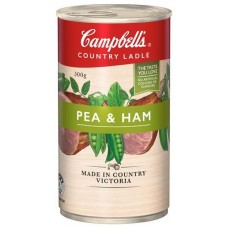CAMPBELLS COUNTRY LADLE SOUP HOMESTYLE PEA AND HAM 500G Pack Size: 12