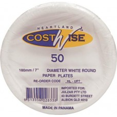 COSTWISE UNCOATED PAPER PLATES 180M 50S Pack Size: 20 COSTWISE UNCOATED PAPER PLATES 180M 50S Pack Size: 20