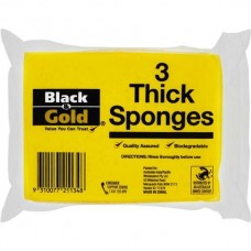 BLACK & GOLD THINK SPONGES 3PK Pack Size: 12