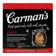 CARMANS MUESLI BARS CLASSIC 6 PACK 270GM Pack Size: 6