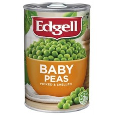 EDGELL BABY GREEN PEAS 420G Pack Size: 10 EDGELL BABY GREEN PEAS 420G Pack Size: 10