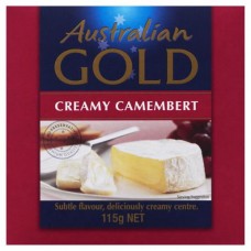 AUSTRALIAN GOLD CHEESE CAMEMBERT LONG LIFE 115GM Pack Size: 12
