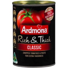 ARDMONA RICH AND THICK DICED TOMATOES 410GM Pack Size: 12 ARDMONA RICH AND THICK DICED TOMATOES 410GM Pack Size: 12