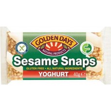 GOLDEN DAYS SESAME SNAPS YOGHURT 40G Pack Size: 24
