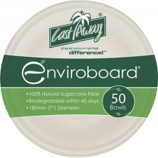 CAST AWAY BOWL ENVIROBOARD 7 INCH LARGE 50S Pack Size: 10 CAST AWAY BOWL ENVIROBOARD 7 INCH LARGE 50S Pack Size: 10