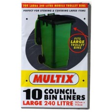 MULTIX COUNCIL BINLINERS 240L 10S Pack Size: 12