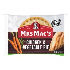 VILLIS CHICKEN AND VEGETABLE PIE 200GM pack size:12