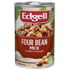 EDGELL FOUR BEAN MIX 400GM Pack Size: 10 EDGELL FOUR BEAN MIX 400GM Pack Size: 10