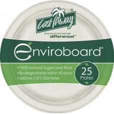 CAST AWAY PLATE ENVIROBOARD ROUND 1 INCH 25S Pack Size: 10