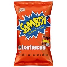 SAMBOY BBQ POTATO CHIPS 45GM Pack Size: 18