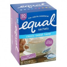 EQUAL SWEETENER SACHETS 50S Pack Size: 6