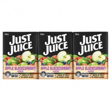 JUST JUICE APPLE AND BLACKCURRENT 6 PACK 200ML Pack Size: 4