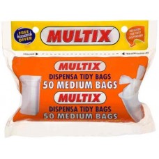 MULTIX DISPENSA MEDIUM KITCHEN TIDY BAGS 50S Pack Size: 12