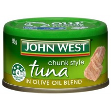 JOHN WEST TUNA OLIVE OIL BLEND 12 x 95GM Pack Size:3