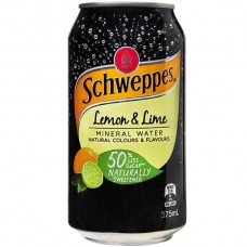 SCHWEPPES LEMON AND LIME MINERAL WATER 375ML x 10 Pack Size: 1