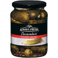 ALWAYS FRESH POLSKIE OGORKI CUCUMBERS 680GM Pack Size: 6 ALWAYS FRESH POLSKIE OGORKI CUCUMBERS 680GM Pack Size: 6