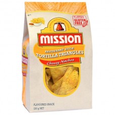 MISSION CHEESY NACHOS CORN CHIPS 230GM Pack Size: 6