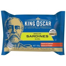 KING OSCAR SARDINES IN SOYA OIL 105GM Pack Size: 12