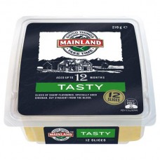 MAINLAND TASTY NATURAL CHEESE SLICES 210GM Pack Size: 6