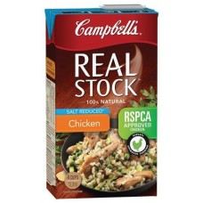 CAMPBELLS REAL STOCK CHICKEN SALT REDUCED 1L Pack Size: 6