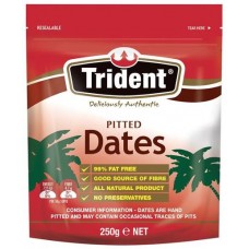 TRIDENT PITTED DATES 250GM Pack Size: 5
