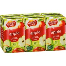 GOLDEN CIRCLE APPLE JUICE 6 PACK 250ML Pack Size: 4