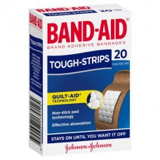 BANDAID TOUGH STRIPS REGULAR 20S Pack Size: 6 BANDAID TOUGH STRIPS REGULAR 20S Pack Size: 6