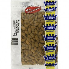 TRUMPS NATURAL WHOLE ALMONDS 1KG Pack Size: 10