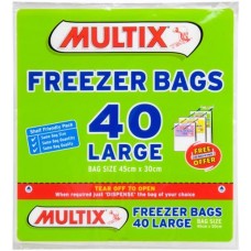 MULTIX TEAROFF LARGE FREEZER BAGS 40S Pack Size: 20