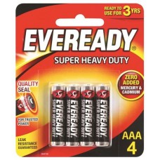 EVEREADY BLACK SUPER HEAVY DUTY AAA BATTERY 4PK Pack Size: 20