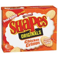ARNOTTS SHAPES SNACKS CHICKEN CRIMPY 175GM Pack Size: 24