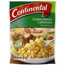 CONTINENTAL CREAMY BACON CARBONARA PASTA & SAUCE 85GM Pack Size: 7