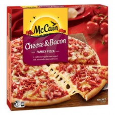 MCCAIN CHEESE AND BACON PIZZA 500GM Pack Size: 8