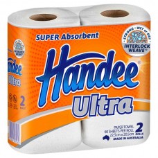 HANDEE ULTRA PAPER TOWELS WHITE 2S Pack Size: 6 HANDEE ULTRA PAPER TOWELS WHITE 2S Pack Size: 6