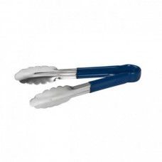TRENTON STAINLESS STEEL TONGS WITH BLUE RUBBER HANDLE 230MM Pack Size: 12