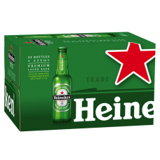 HEINEKEN LAGER BTL 6PK 330ML Pack Size:24 Pack Size:24 HEINEKEN LAGER BTL 6PK 330ML Pack Size:24 Pack Size:24
