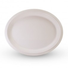 Sugarcane Oval Plates 12.5"x10"- 50/Pack Sugarcane Oval Plates 12.5"x10"- 50/Pack